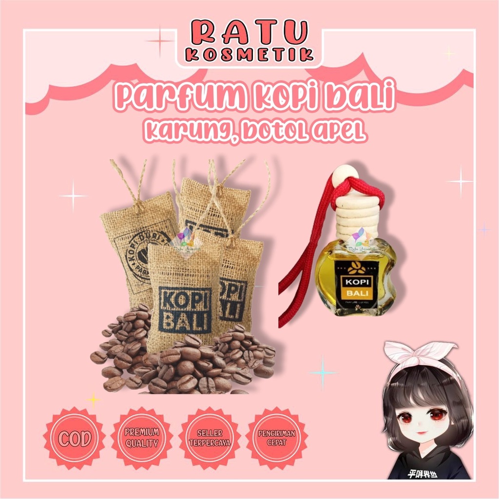 ❤ RATU ❤ Parfum Kopi Bali Botol Apel / Karung Aroma Black Coffee | Pewangi Mobil Ruangan