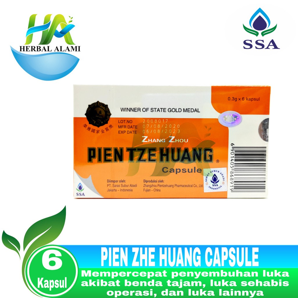 Pien Tze Huang KAPSUL Original- Obat Luka Operasi,Cesar,Hepatitis