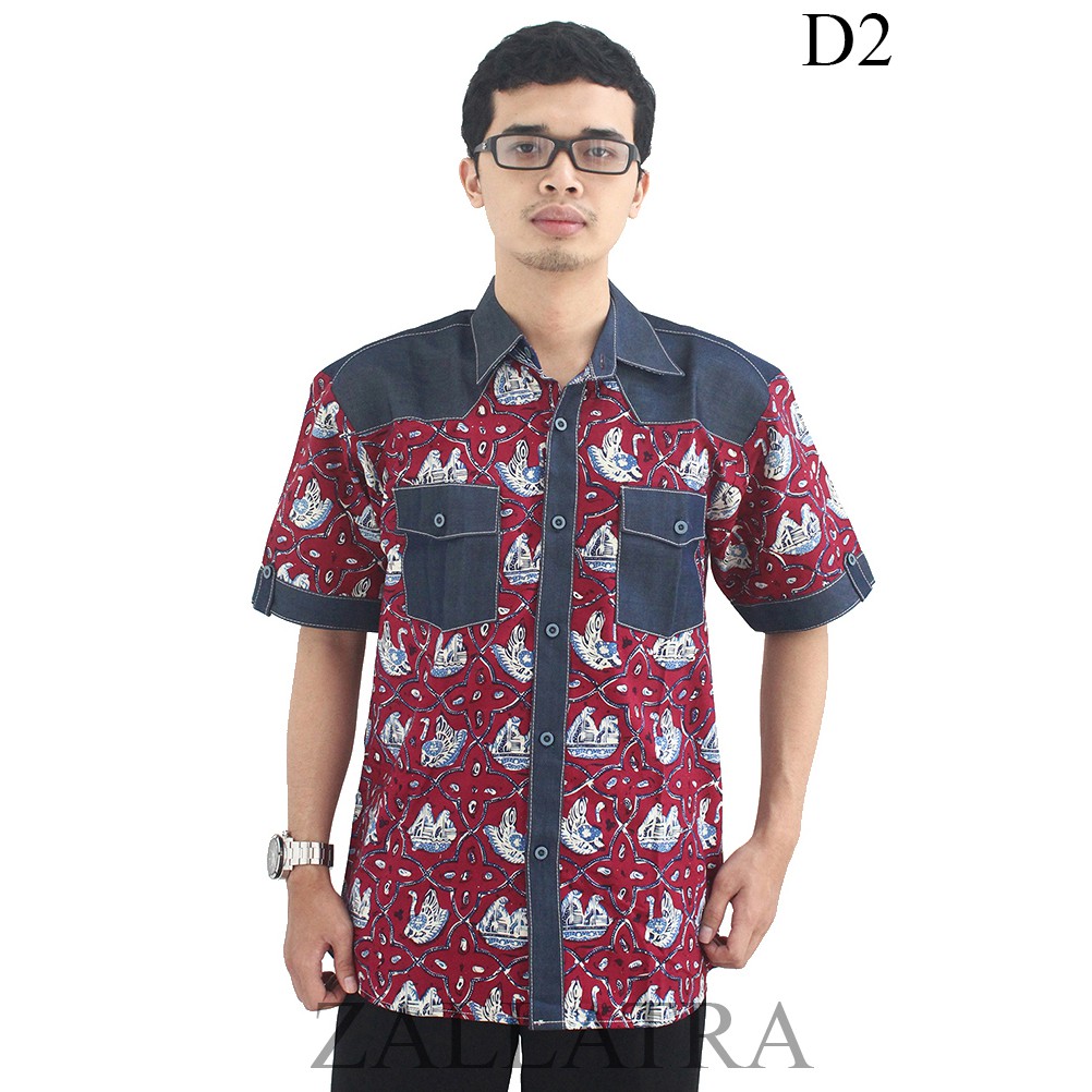 Model Baju Batik Pria Cap Asli Jambi Berkualitas - Zallatra D2