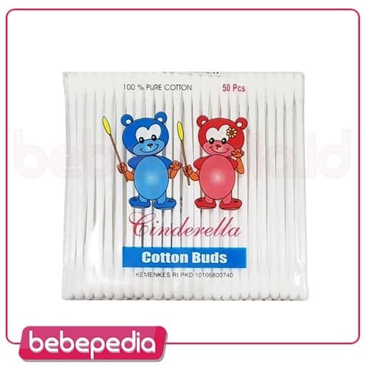 Cotton Bud Cinderella Bayi 50 pcs | Cotton Bud Korek - Kuping Bayi