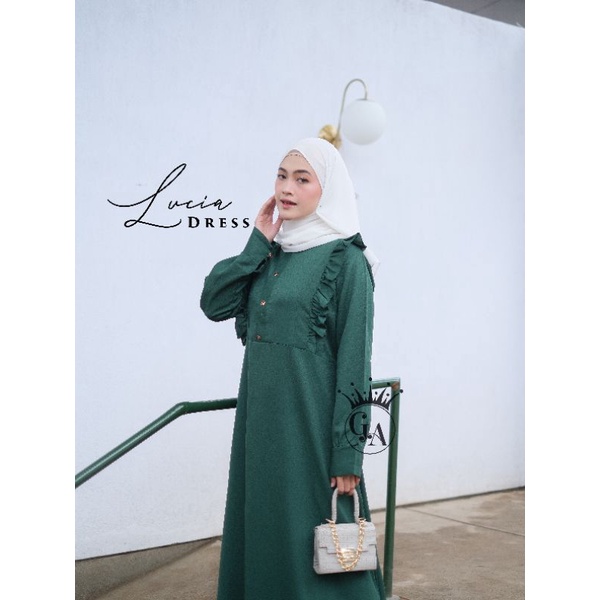 PROMO / NEW... GERAI ALISHA ORI // LUCIA DRESS // MAXI // Gamis / Gamis muslimah // Gamis Itycrepe // Gamis Busui // Gamis basic // Gamis syar'i // Maxy Dress