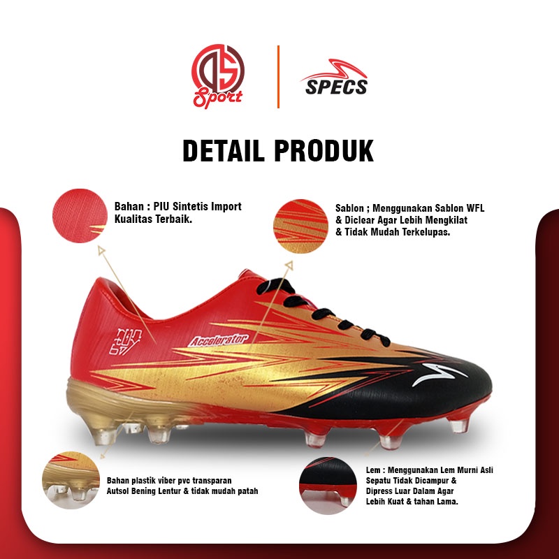 Sepatu Bola Specs Lightspeed 3 FG Sepatu Sepakbola Accelerator Ls 3 White Blue Red-2