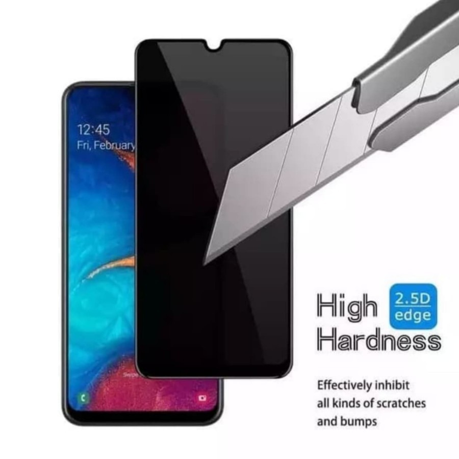 VIVO Y12S Y12S 2021 Y11 Y12i Y12 Y15 Y17 Y19 Y91 Y93 Y95 Y91C TEMPRED GLASS SPY PRIVACY FULL COVER HITAM GELAP TEMPERED FULL LAYAR SCREEN GUARD PELINDUNG LAYAR