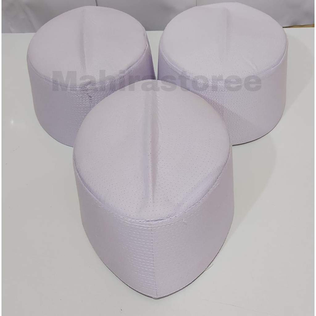 Peci kopiah kalbut Putih keras Al Fatih Original Ecer