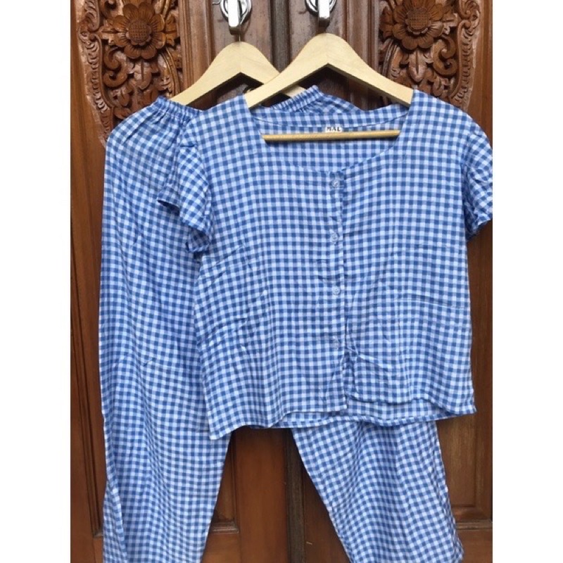 TERMURAH DI SHOPEE! SET CACA BUSUI-Biru kotak