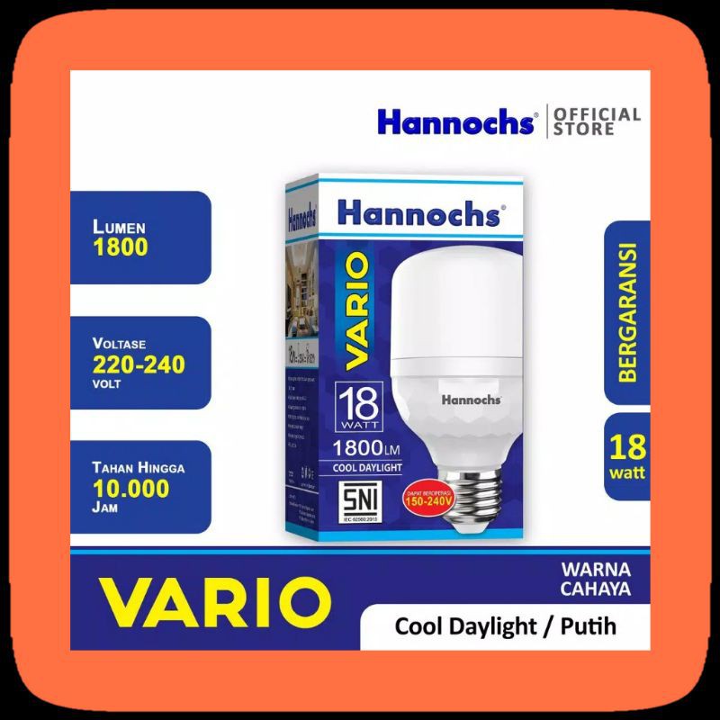 Jual Bola Lampu Led Hannochs Vario Watt Bohlam Hannochs Led Vario