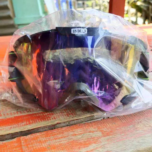 Kaca google cross || Kaca gogle Cross 100% original INKO Hitam Pelangi