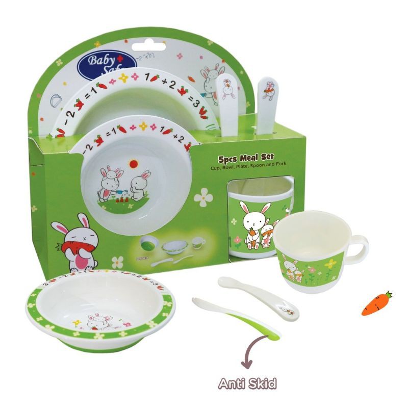 Baby Safe FS65 Set Meal 5 pcs / Baby Safe Feeding Set Baby Gift Set FS64