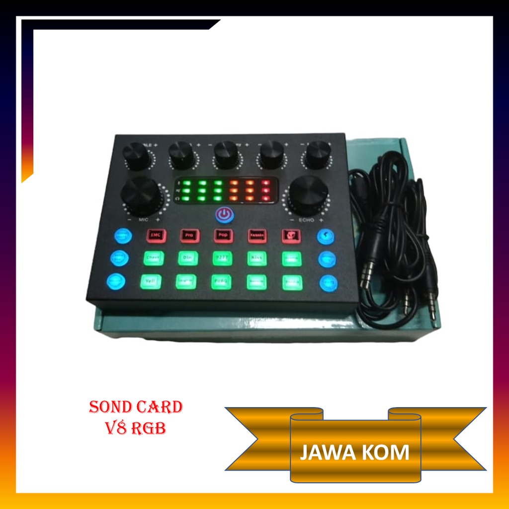 Sound card V8 Mixer SoundCard V8 MIXER Audio USB External Soundcard-V8S RGS