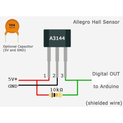 A3144 A 3144 Hall Effect Sensor Switch TO-92