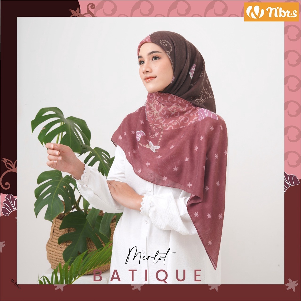 NIbras Hijab Batique Bahan Voal Hijab Segiempat Motif Casual outfit Modern by Nbrs bisa COD