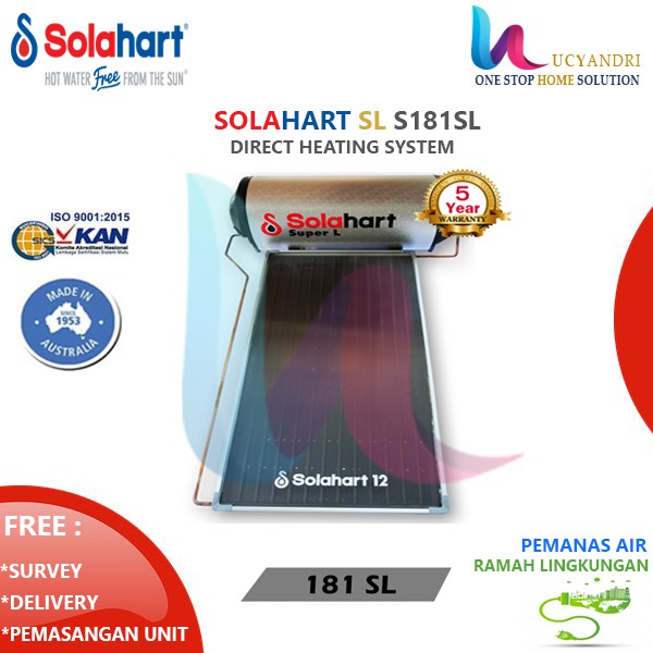 Solahart Direct Heating S 181 SL | Pemanas Air Matahari