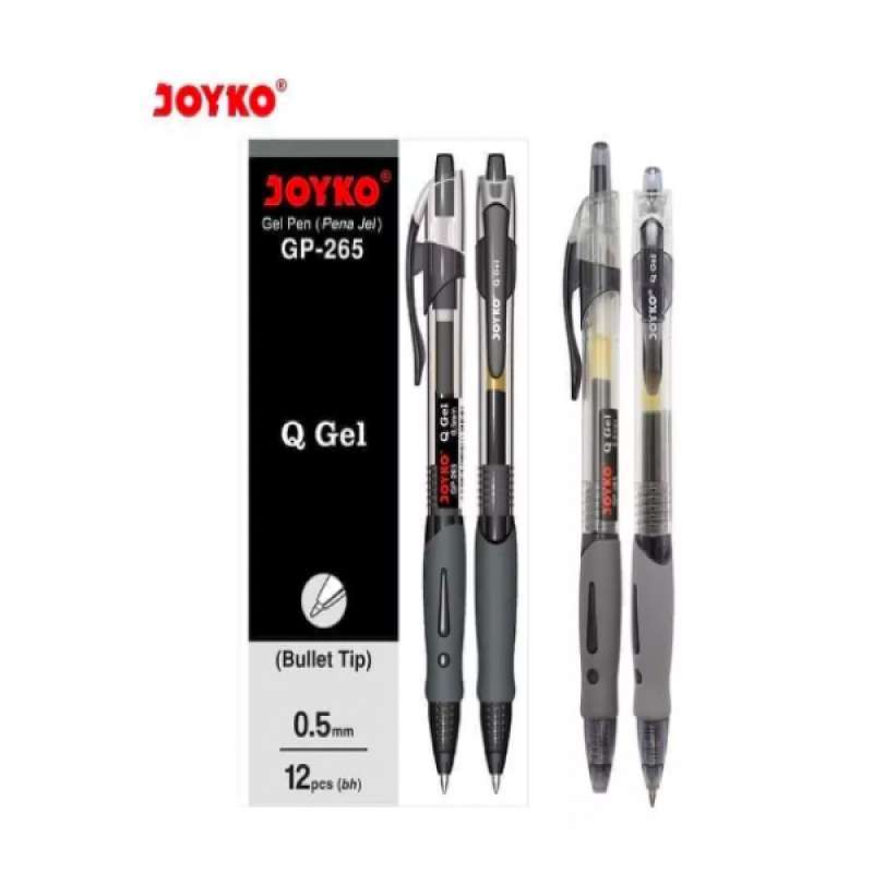 Pulpen / Bulpen Gel Joyko Q Gel GP-265 Model Cetek Isi 12 Pcs