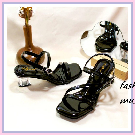 Monaco Heels Wanita Tapak Tahu 5 Cm Putih Premium High Heels Andin Wanita Tali Belakang Mk 01