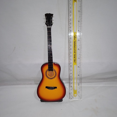 Miniatur Gitar Akustik / Acoustic Tinggi 25 cm Untuk Hiasan, Koleksi dan Pajangan Free Dudukan Warna Bisa Pilih