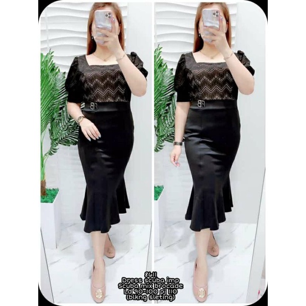 8611 DRESS DUYUNG SCUBA BRUKAT