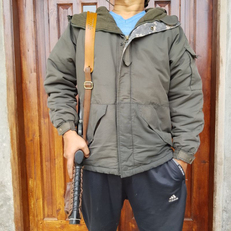 Tali sandang kulit sapi asli senapan angin pcp jerat swivel