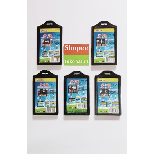 

tempat id card 2sisi hitam