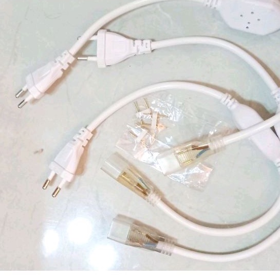kabel colokkan socket/konektor lampu led strip model selang / kabel led strip selang