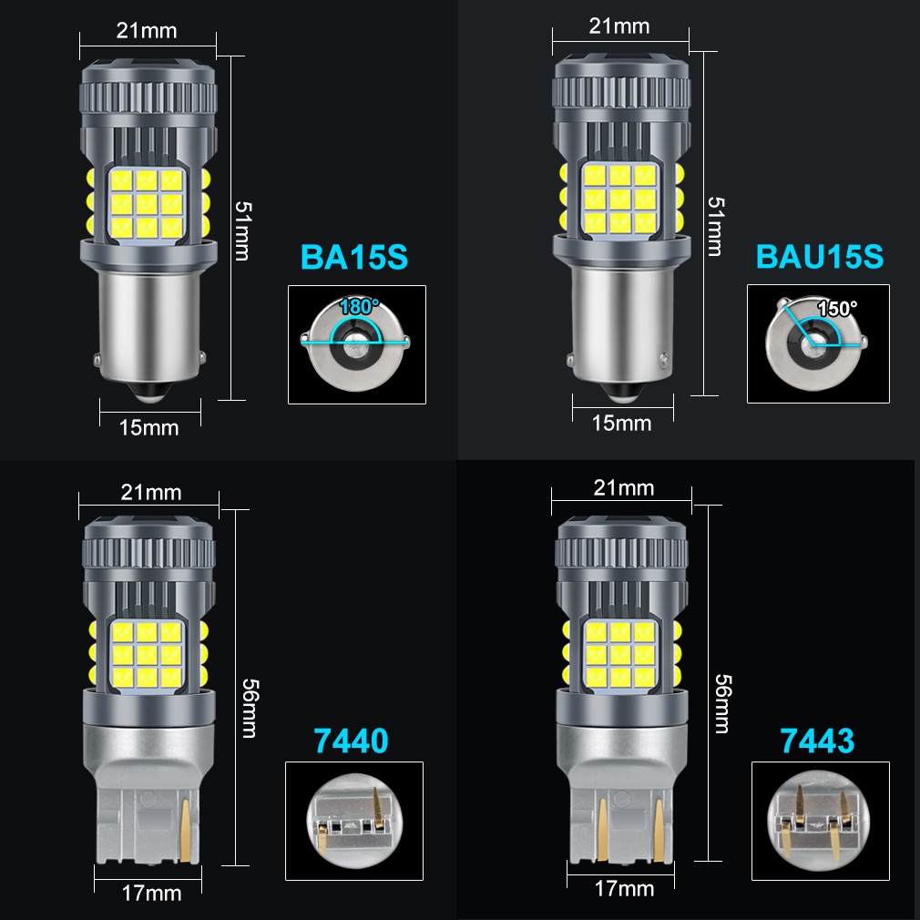 1pc Lampu LED decoding 36SMD 1156 T20 w21w 7443 1157 PY21W Arus Konstan Untuk Seinrem Mobil