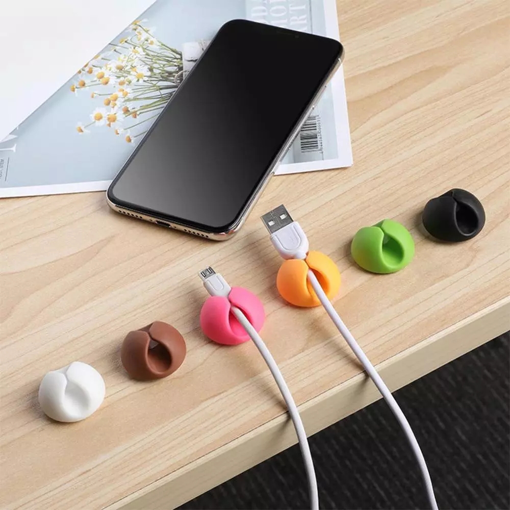 5pcs Klip Holder Organizer Kabel Dengan Perekat