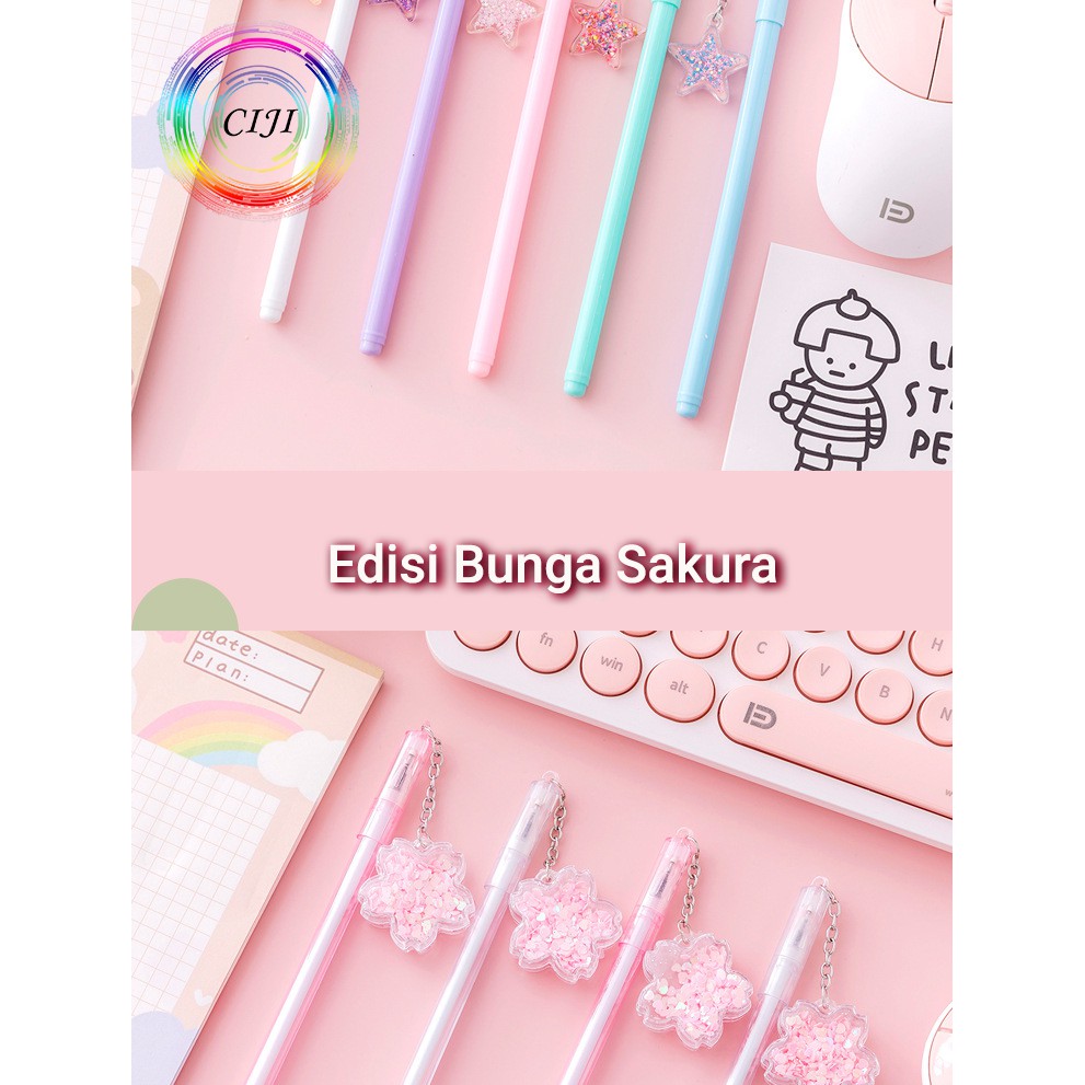 CIJI Pulpen Gel 0.5mm Dengan Berbagai Macam Motif Gantung Lucu dan Unik [1pcs Kirim Random]-2