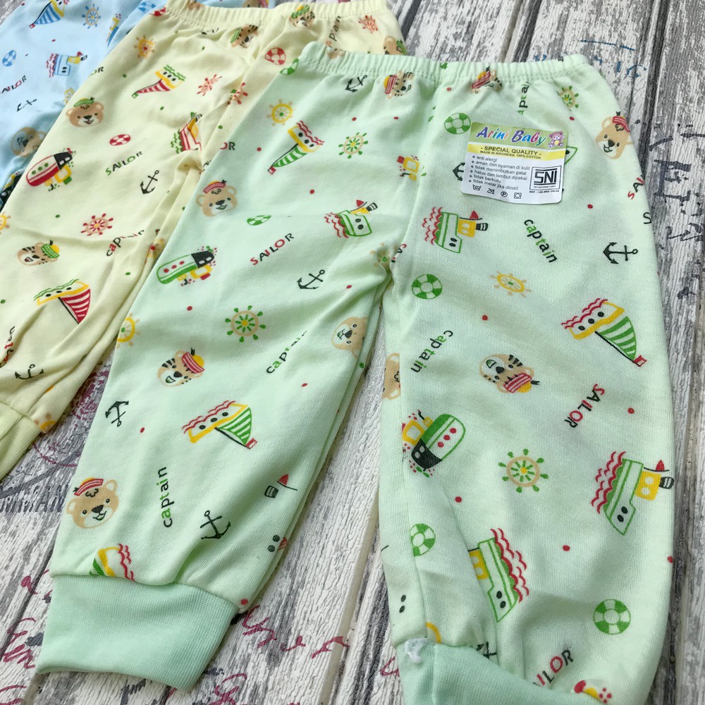 3 Pcs Celana Panjang Bayi Baru Lahir 0-3 Bulan Celana Panjang Motif Bayi Newborn DNW BABY