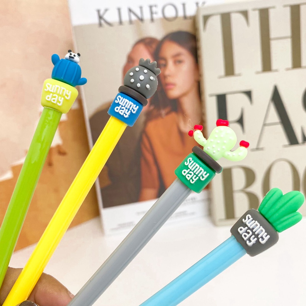 

Pen Gel Kaktus Sunny Day / Pulpen Tinta Hitam Succulent Tanaman Hijau Bonsai Sunny Day Souvenir Hadiah Harga Grosir Ready