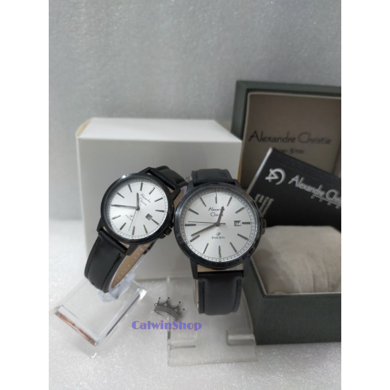 (Bisa satuan) Alexandre Christie 1014MD / LD Jam tangan Kulit Couple 100% Original / AC 1014 MD / LD