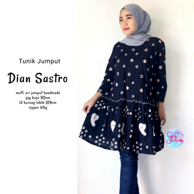 Tunik Jumput Disas/ Tunik Batik Jumputan Ori