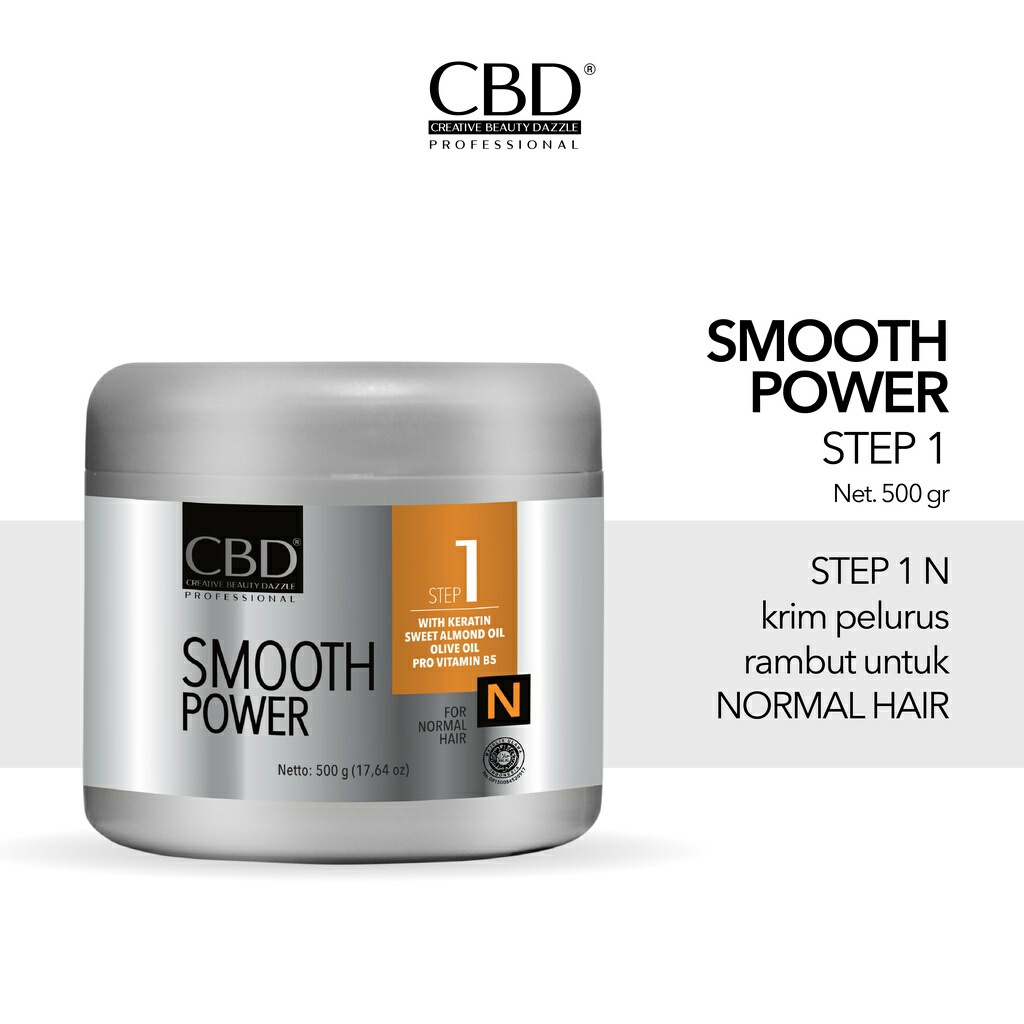 CBD Smooth Power Keratin Step 1 Pelurus Rambut Smoothing Normal Hair 500gr Original BPOM