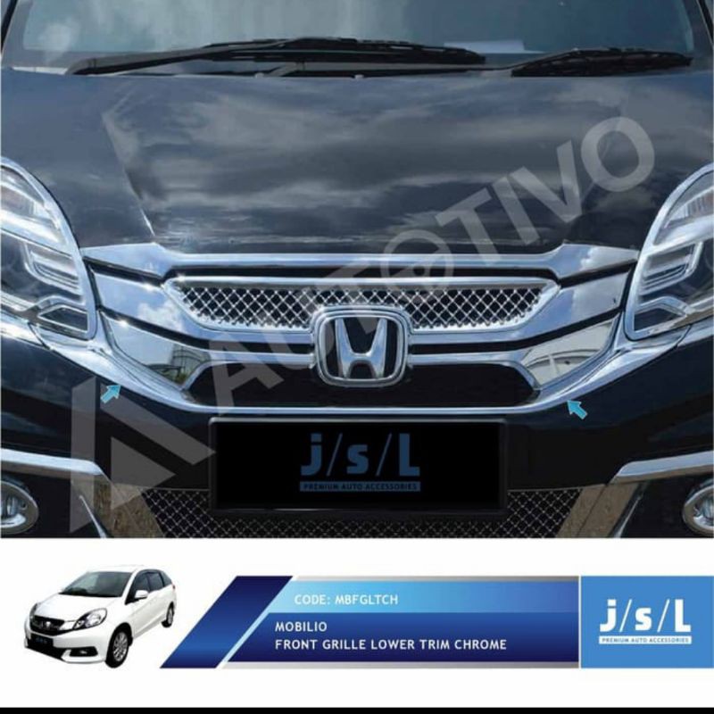 list grill depan chrome Mobilio 2013-2016 jsl