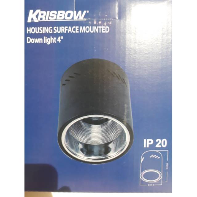Housing Lampu Kanopi Downlight Gantung Krisbow Shopee Indonesia