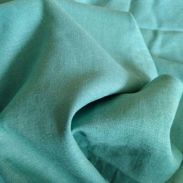 Kain Pure Linen Warna Dark Dusty Green