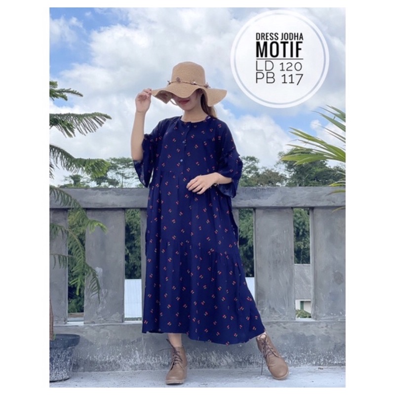 Daster Jodha Jumbo Motif Rayon Premium