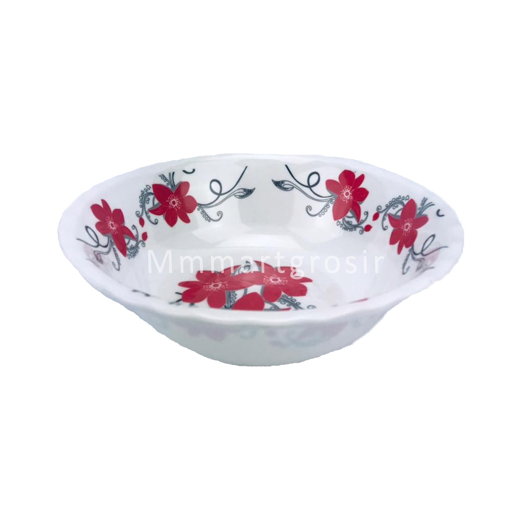 Mangkok Melamine / Mangkok Hugi / Mangkok Motif Bunga / Uk.23cm