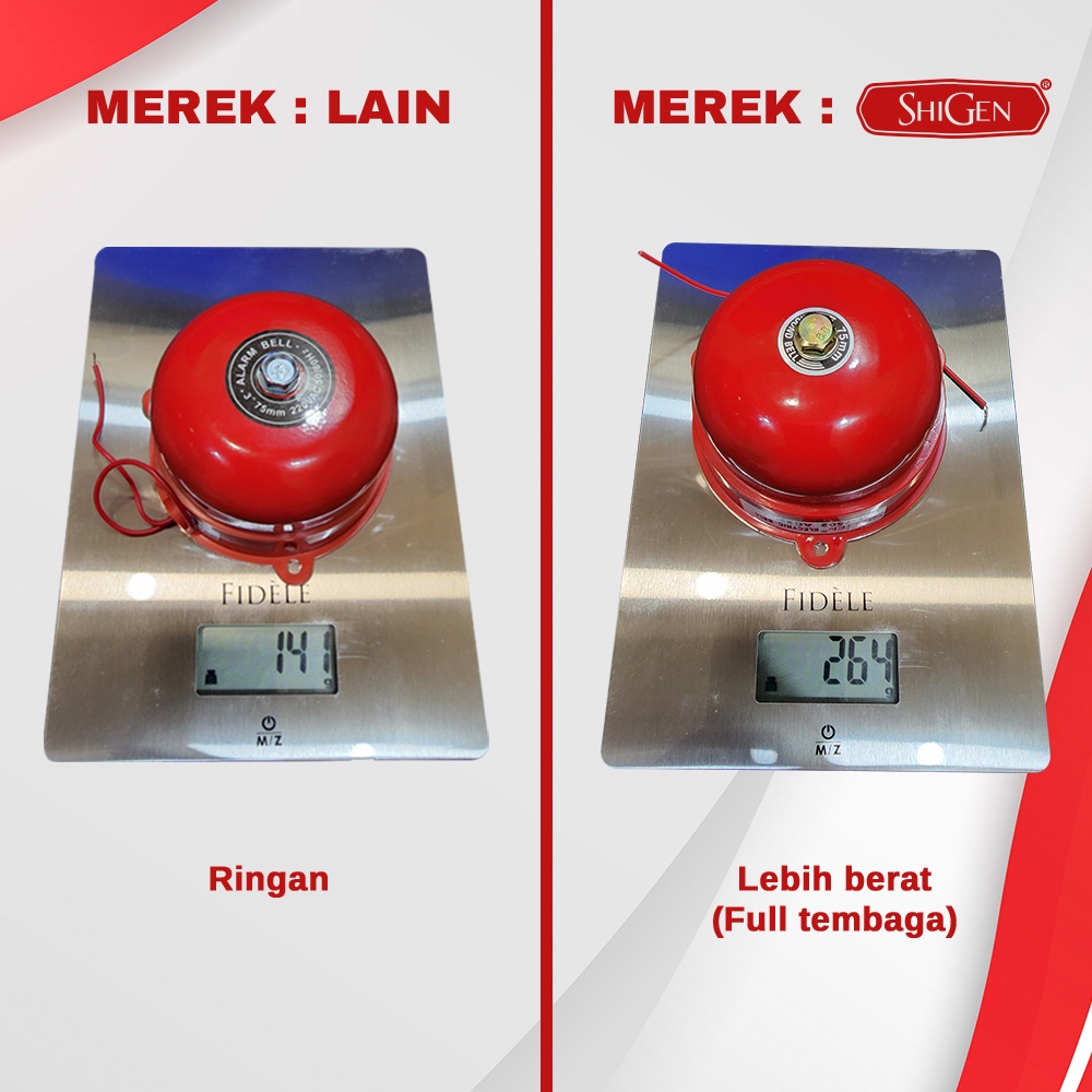 [GROSIR] ROUND BELL BEL KRING LISTRIK PABRIK SEKOLAH KANTOR FIRE ALARM AC 220V