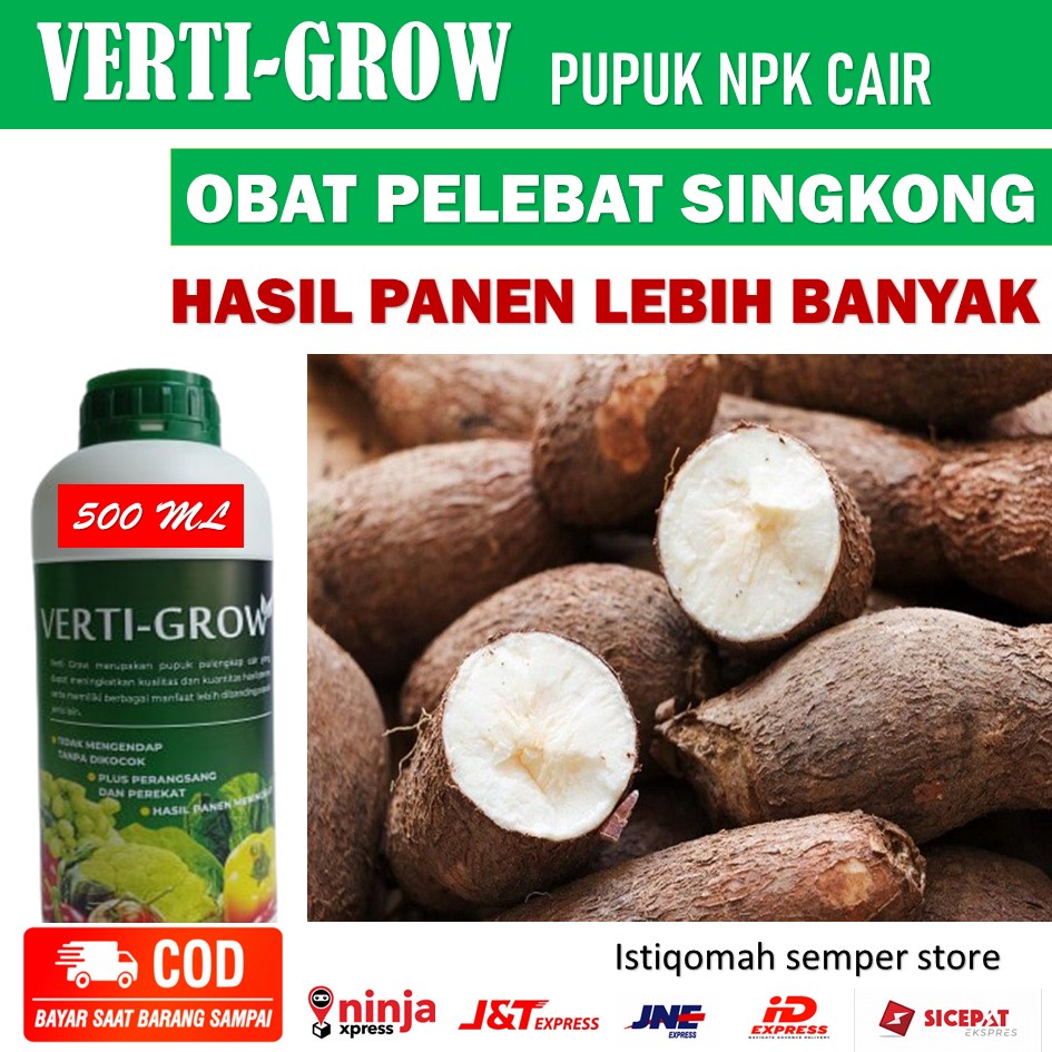 (PUPUK Terbaik) Obat Semprot Singkong - PUPUK NPK CAIR VERTI GROW 500 ML Pupuk Semprot Pelebat Singk