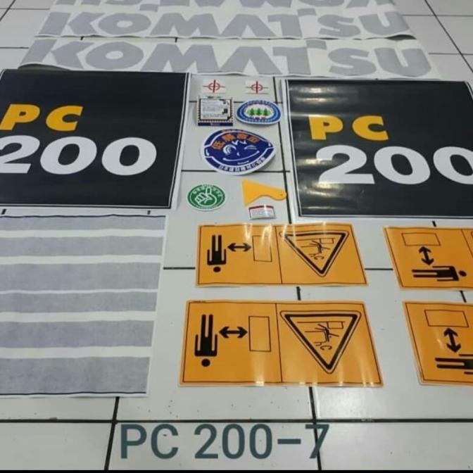 Sticker Excavator Komatsu PC 200-7 PC200-8 PC200-6 - Marsilla