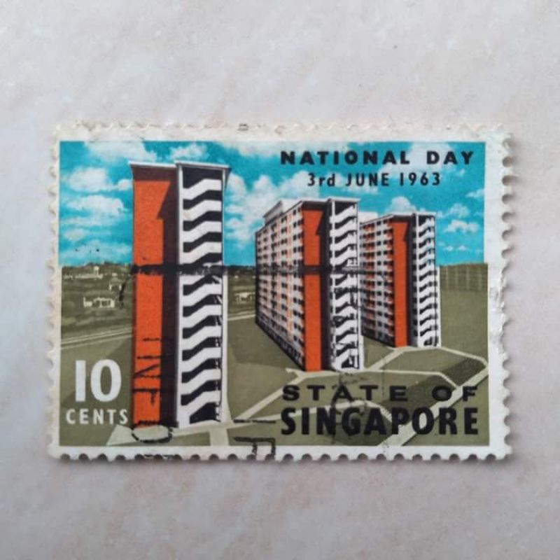 Perangko Kuno Singapura Singapore 10 Cent National Day 1963