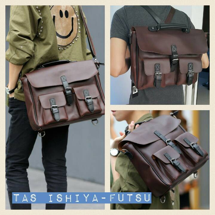 Termurah Tas selempang kantor/kerja Pria ISHIYA-FUTSU (3 in 1 impor)