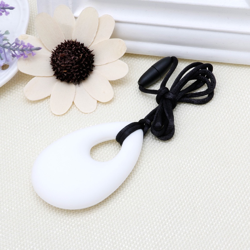 Mary Kalung Teether Bayi Bentuk Tetesan Air Bahan Silikon