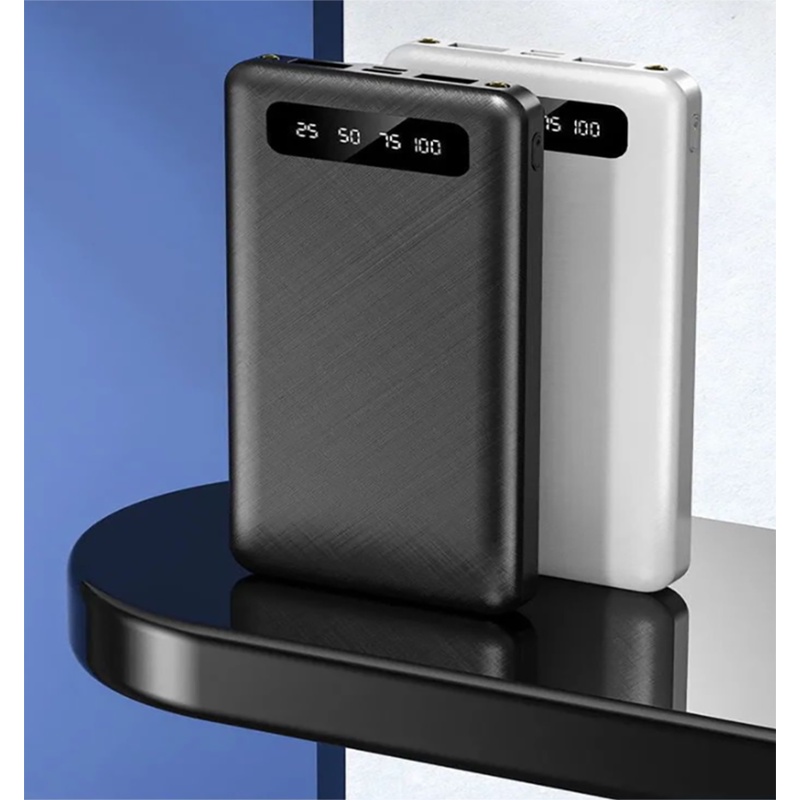 Powerbank 10000mAh original (New Design) Li-polymer Slim And Tiny Fast Charging Powerbank for Cellphone Iphone Android with LED LCD