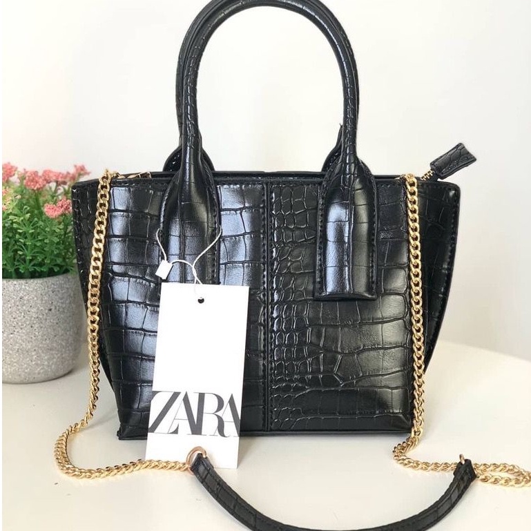 TAS WANITA Z315 Z*RA CROCO EFFECT SLINGBAG PREMIUM IMPORT