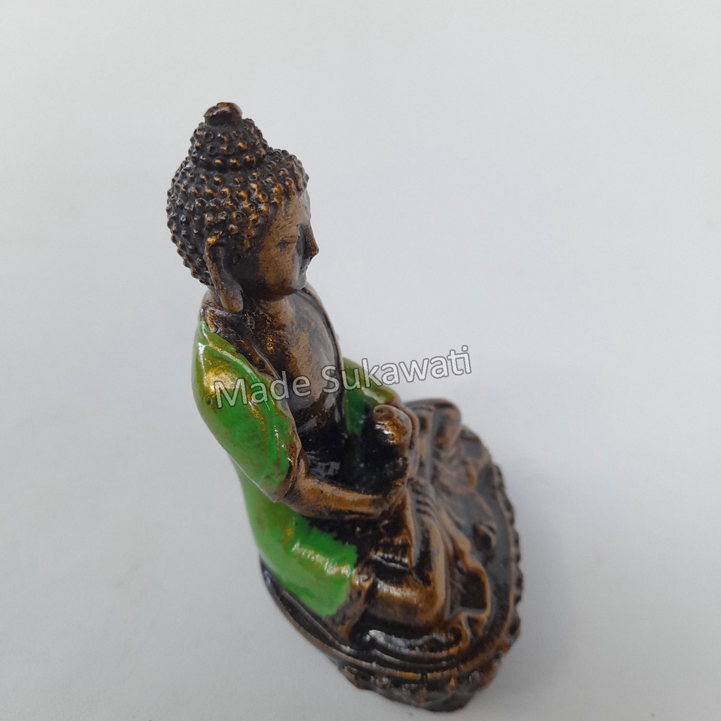 Patung Budha mini bahan resin keramik