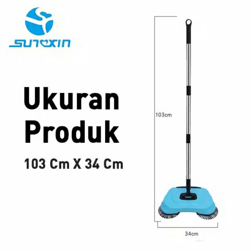 SUNXIN Sapu Otomatis 360 Derajat / Sapu Praktis / Sapu Modern / Sapu Vacuum Cleaner