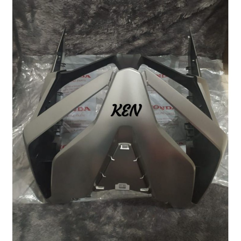 PAKETAN BODY DEPAN COVER FRONT SAYAP RL GARNIS TAMENG DEPAN VARIO LED 125 150 NEW SILVER ORIGINAL