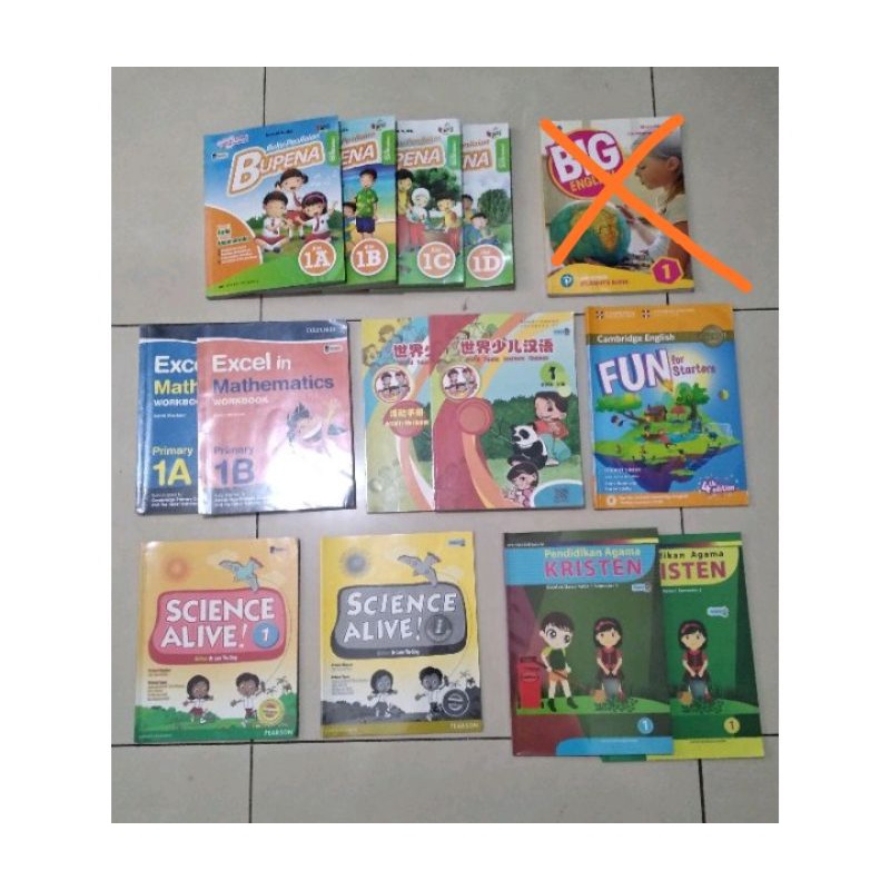 Paket Lengkap Buku Kelas 1 SD Penabur Bupena 1A 1B 1C 1D Mandarin Big English Big Fun Christian Educ
