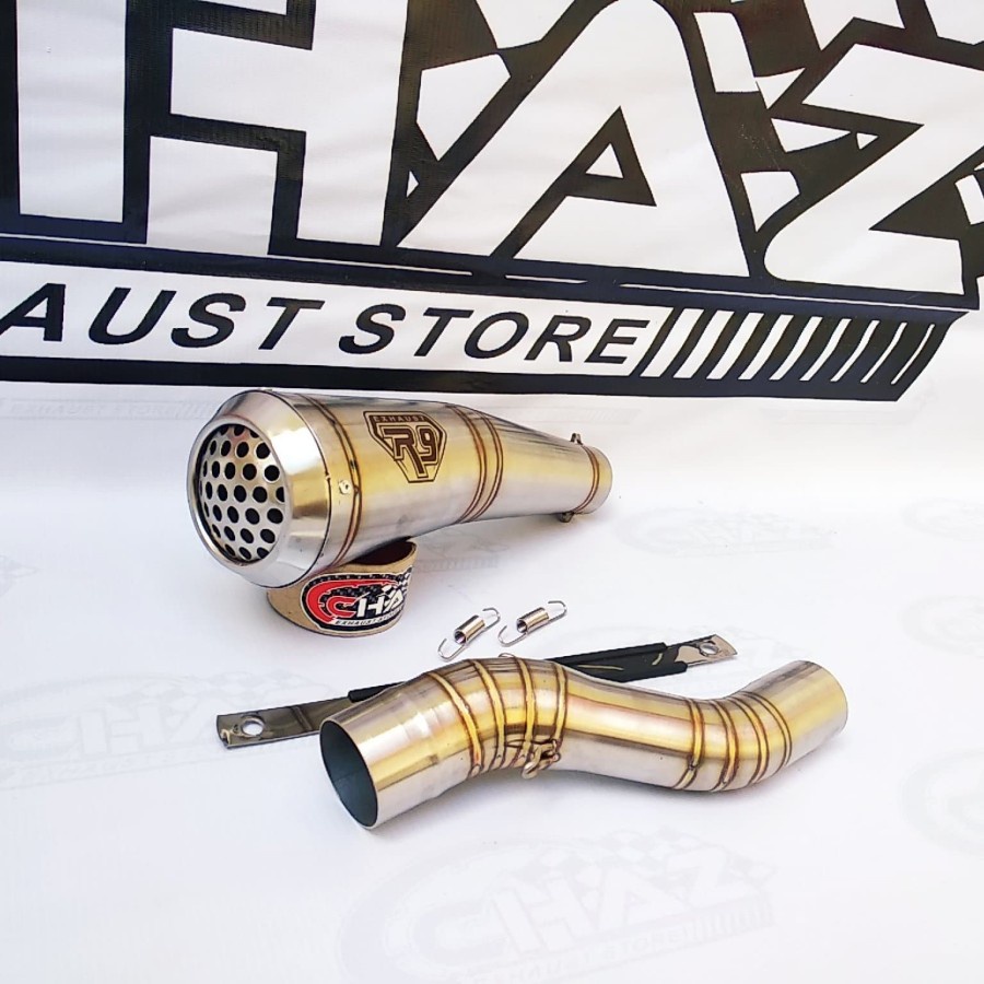 Silincer Knalpot Only R9 GP TECH SLIP ON Untuk Motor CBR 250RR - CBR 150R -CBR 250 CBU Kualitas Terb