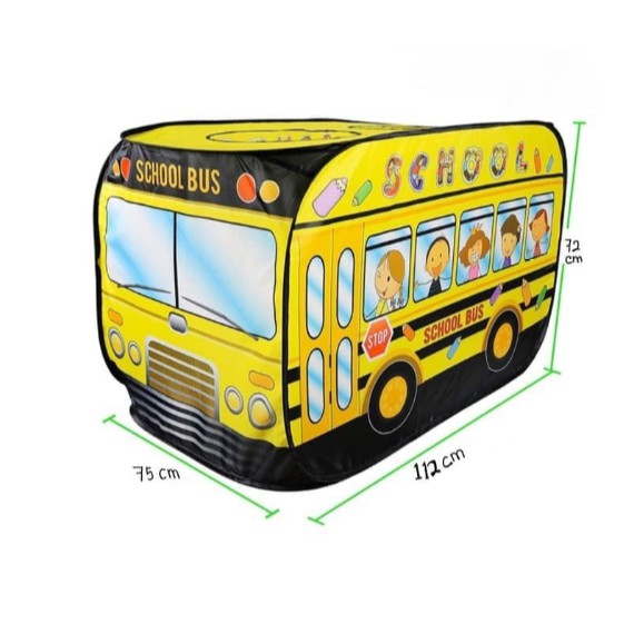 tenda school bus / bus sekolah / mainan tenda / mainan rumah kemah bus / tenda outdoor / tenda murah